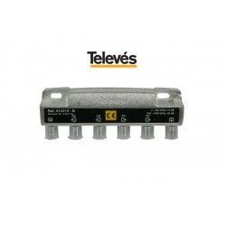 DERIVADOR INTERIOR 4 SALIDAS 19DB CONECTOR F 5/2400MHZ TELEVES 514310