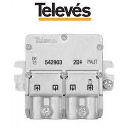 REPARTIDOR MINI 2 DIRECCIONES 4,5/4,3DB + PAU EASYF TELEVES 542903