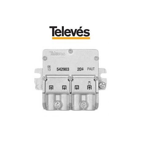 REPARTIDOR MINI 2 DIRECCIONES 4,5/4,3DB + PAU EASYF TELEVES 542903