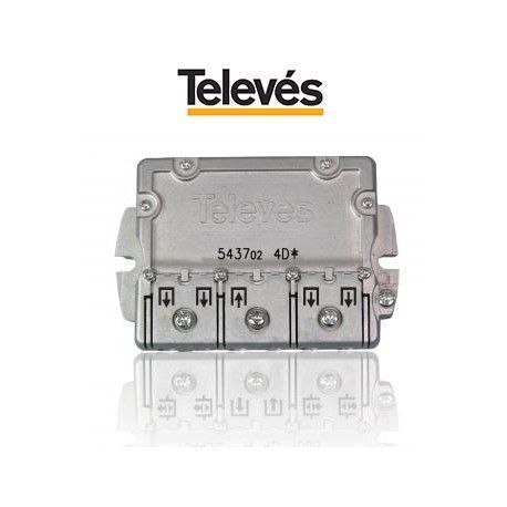 REPARTIDOR INTERIOR 4 DIRECCIONES 9/7,5DB EASYF TELEVES 543702