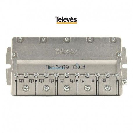 REPARTIDOR 8 DIRECCIONES 14/16DB + PAU EASYF TELEVES 5489