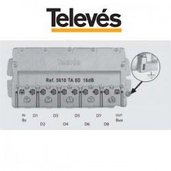 DERIVADOR 8 SALIDAS 16DB SMATV TIPO TA EASYF TELEVES 5610