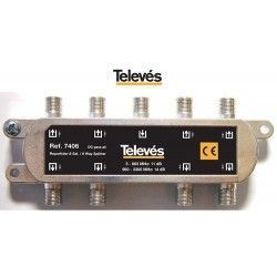 REPARTIDOR 8 DIRECCIONES 18DB 5/2400MHZ TELEVES 7406