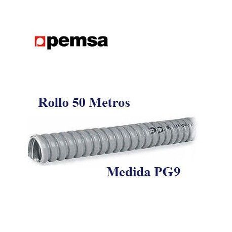 TUBO HELICOIDAL ECOFLEX METRICA PG-9 ROLLO 50 METROS PEMSA THAPG9
