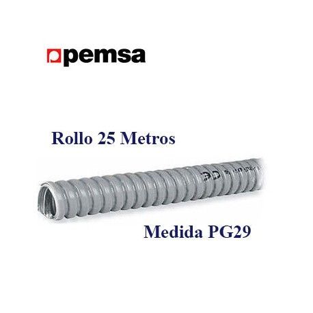 ROLLO 25MTS TUBO HELICOIDAL ECOFLEX METRICA PG-29 PEMSA THAPG29