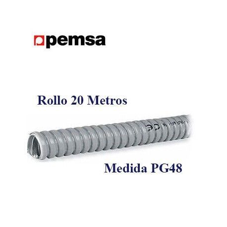 ROLLO 20MTS TUBO HELICOIDAL ECOFLEX METRICA PG-48 PEMSA