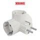 ENCHUFE CLAVIJA TRIPLE SCHUCKO 16A. SALIDA LATERAL KRANG K18020
