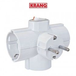 ENCHUFE CLAVIJA TRIPLE SCHUCKO CON INDICADOR KRANG K18030