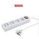 REGLETA ALARGADERA 4 TOMAS MANGUERA 3X1MM Y 1,5 CON INTERRUPTOR METROS KRANG K19223