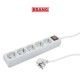 REGLETA ALARGADERA 5 TOMAS MANGUERA 3X1MM Y 1,5 METROS CON INTERRUPTOR KRANG K19224
