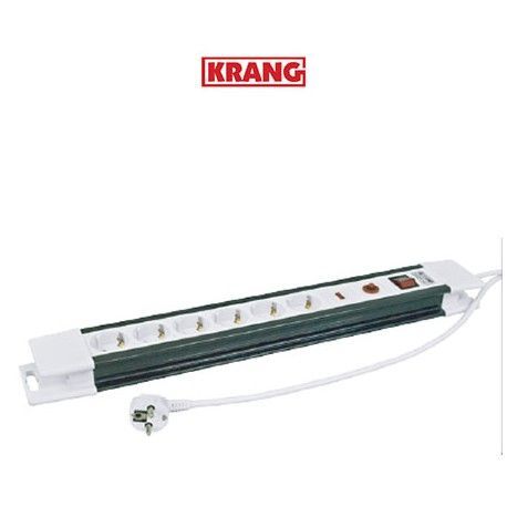 REGLETA ALARGADERA 6 TOMAS CON PROTECCION MANGUERA 3X1,5MM Y 1,5 METROS KRANG K19600
