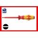 DESTORNILLADOR PUNTA PLANA 5,5X125MM AISLADO 1000V HT 006120