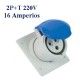 BASE DE SUPERFICIE CETAC 2P+T 16A IP44 220V