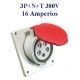 BASE DE SUPERFICIE CETAC 3P+N+T 16A IP44 380V