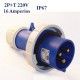 CLAVIJA AEREA CETAC 2P+T 16A IP67 220V