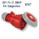 BASE AEREA CETAC 3P+N+T 16A IP44 380V