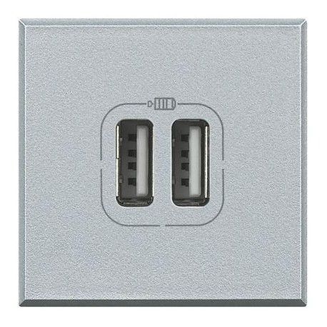 TOMA USB DOBLE TECH PARA CARGADOR BTICINO AXOLUTE HC4285C2