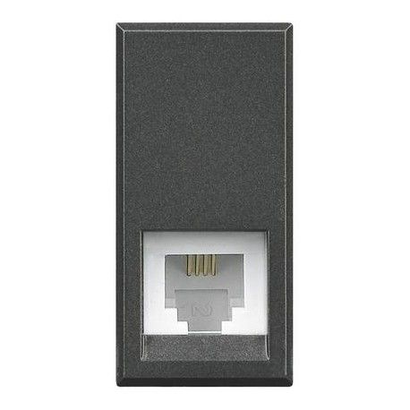 TOMA DE TELEFONO ANTRACITA ESTRECHA RJ11 BTICINO AXOLUTE HS4258C11N