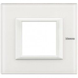 MARCO 1 ELEMENTO CRISTAL BLANCO BTICINO AXOLUTE HA4802VBB