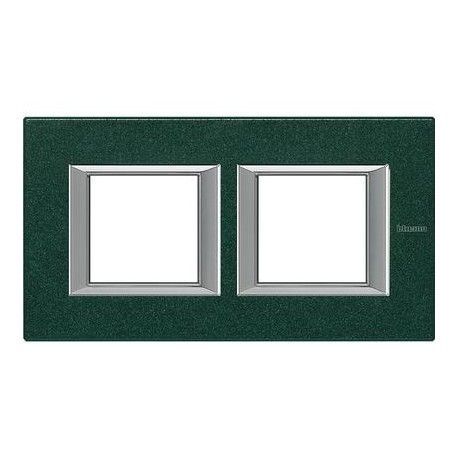 MARCO 2 ELEMENTOS VERDE BTICINO AXOLUTE HA4802M2HVS
