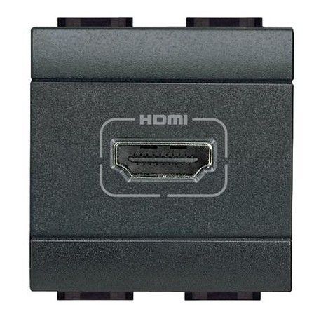 BASE CONECTOR HDMI ANTRACITA BTCINO LIVINGLIGHT L4284