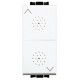 PULSADOR DOBLE ESTRECHO DE PERSINA BLANCO BTICINO LIVINGLIGHT N4037