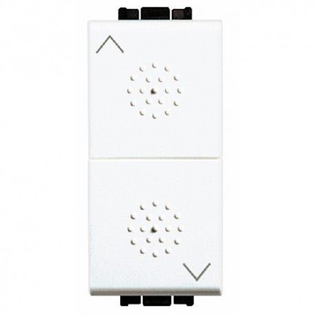 PULSADOR DOBLE ESTRECHO DE PERSINA BLANCO BTICINO LIVINGLIGHT N4037