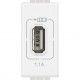 CARGADOR USB ESTRECHO BLANCO BTICINO LIVINGLIGHT N4285C1