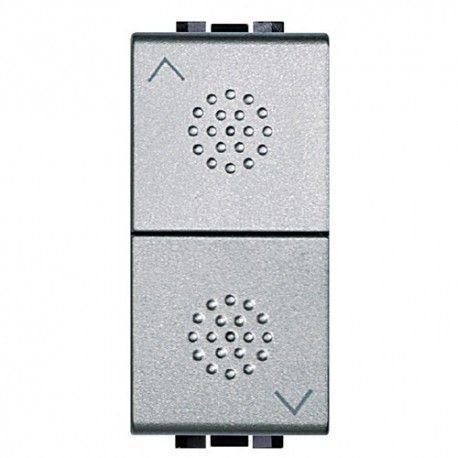 PULSADOR DOBLE ESTRECHO DE PERSINA TECH BTICINO LIVINGLIGHT NT4037