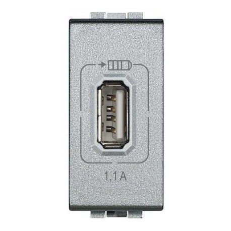 CARGADOR USB ESTRECHO TECH BTICINO LIVINGLIGHT NT4285C1