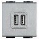 CARGADOR USB BOBLE TECH BTICINO LIVINGLIGHT NT4285C2