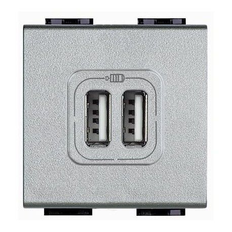 CARGADOR USB BOBLE TECH BTICINO LIVINGLIGHT NT4285C2