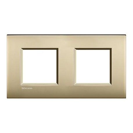 MARCO 2 ELEMENTOS ORO MATE BTICINO LIVINGLIGHT AIR LNE4802M2OF