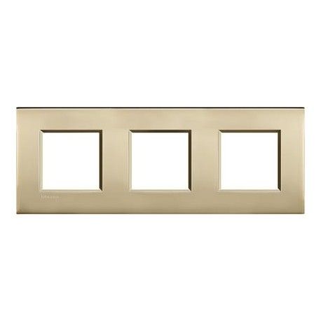 MARCO 3 ELEMENTOS ORO MATE BTICINO LIVINGLIGHT AIR LNE4802M3OF