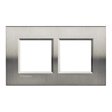 MARCO 2 ELEMENTOS ACERO PULIDO BTICINO LIVINGLIGHT LNA4802M2ACS