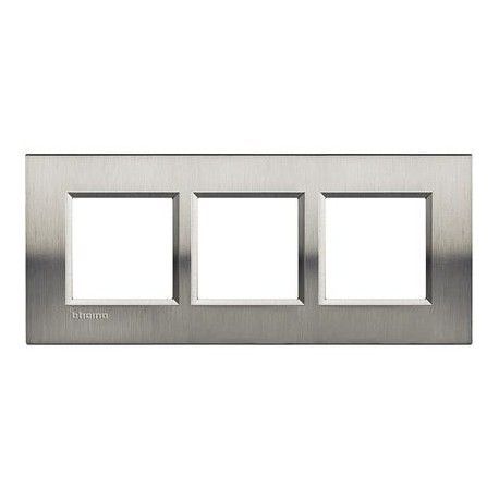 MARCO 3 ELEMENTOS ACERO PULIDO BTICINO LIVINGLIGHT LNA4802M3ACS