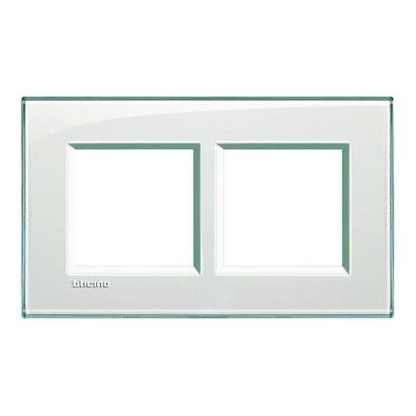 MARCO 2 ELEMENTOS AGUA MARINA BTICINO LIVINGLIGHT LNA4802M2KA