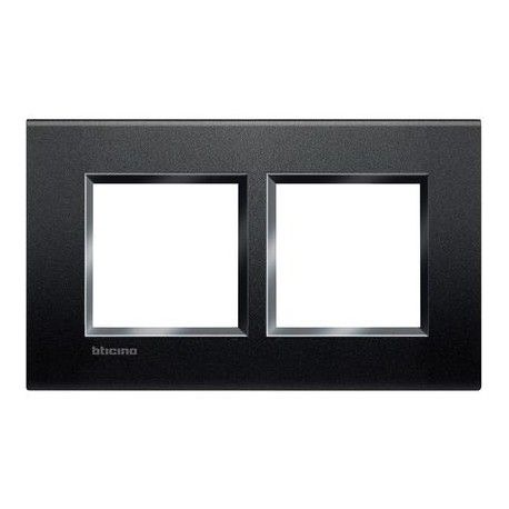 MARCO 2 ELEMENTOS ANTRACITA PULIDO BTICINO LIVINGLIGHT LNA4802M2AR