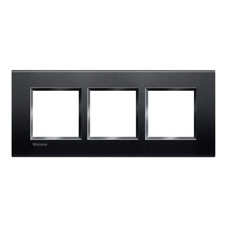 MARCO 3 ELEMENTOS ANTRACITA PULIDO BTICINO LIVINGLIGHT LNA4802M3AR