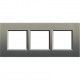 MARCO 3 ELEMENTOS GRIS PULIDO BTICINO LIVINGLIGHT LNA4802M3AE
