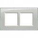 MARCO 2 ELEMENTOS GRIS HIELO BTICINO LIVINGLIGHT LNA4802M2KG