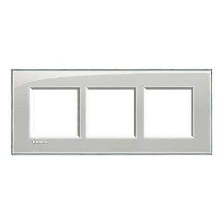 MARCO 3 ELEMENTOS GRIS HIELO BTICINO LIVINGLIGHT LNA4802M3KG
