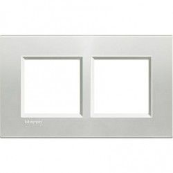 MARCO 2 ELEMENTOS PLATA BTICINO LIVINGLIGHT LNA4802M2AG