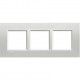 MARCO 3 ELEMENTOS PLATA BTICINO LIVINGLIGHT LNA4802M3AG