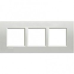 MARCO 3 ELEMENTOS PLATA BTICINO LIVINGLIGHT LNA4802M3AG