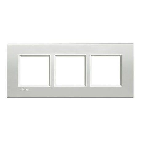 MARCO 3 ELEMENTOS PLATA BTICINO LIVINGLIGHT LNA4802M3AG