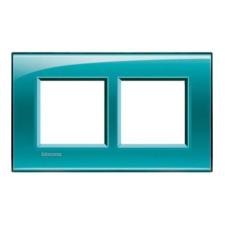 MARCO 2 ELEMENTOS VERDE OCEANO BTICINO LIVINGLIGHT LNA4802M2VD