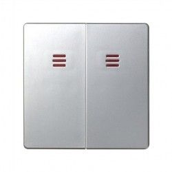 GRUPO 2 TECLAS ALUMINIO CON LUMINOSO SIMON 82 82025-33