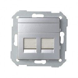 TAPA ALUMINIO INFORMÁTICA 2 CONECTORES AMP SIMON 82 82006-33
