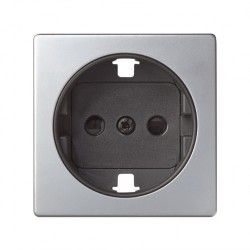 TAPA ALUMINIO ENCHUFE 2P + TT LATERAL + SEGURIDAD SIMON 82 82041-33